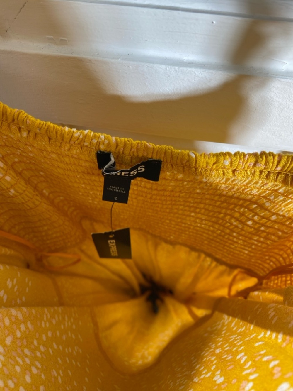 Express Yellow Ruffle Strap Split Maxi Dress - Picture 5 of 6